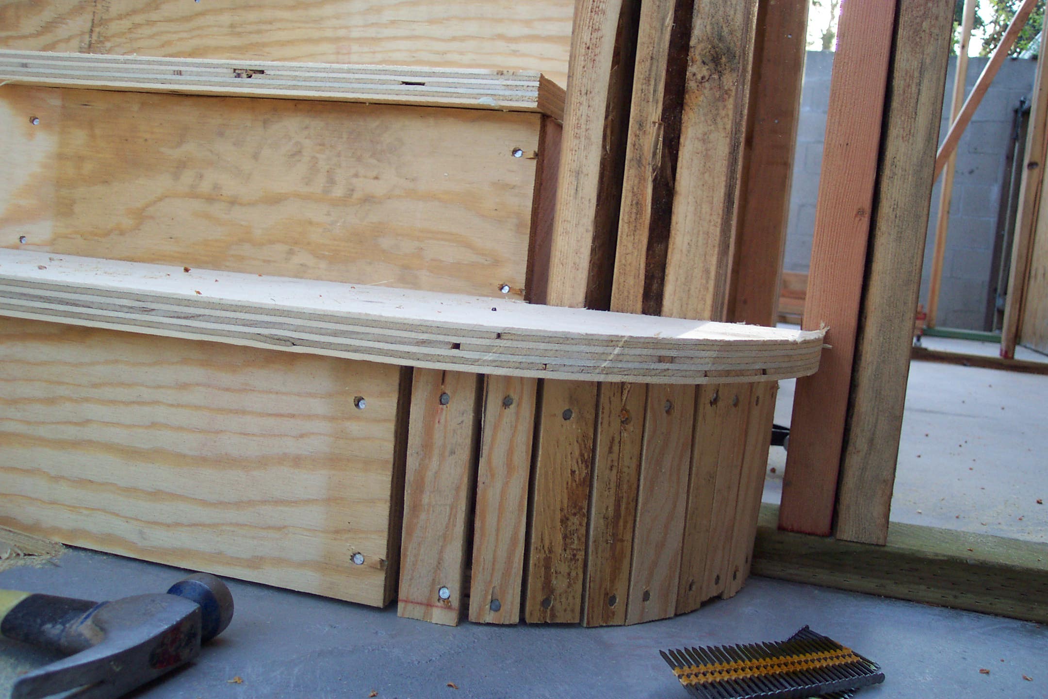 Finished Rounded Stair Tread and Riser